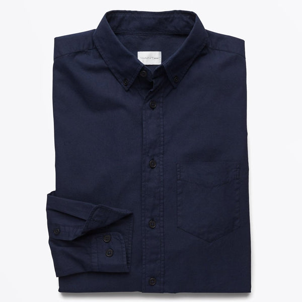 GANT RUGGER Evening Blue Organic Oxford Button Down Shirt 362755