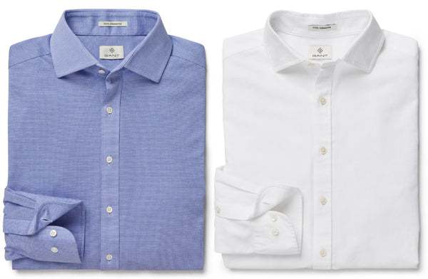 GANT DIAMOND G Men's Fitted Woven Pique Spread Collar 384277 Size M $145 NWT