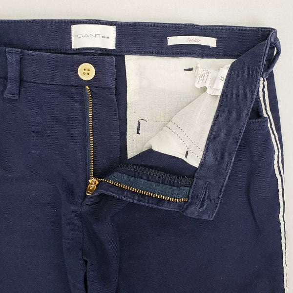 GANT RUGGER Women's Evening Blue Slim Soldier Pants 414844