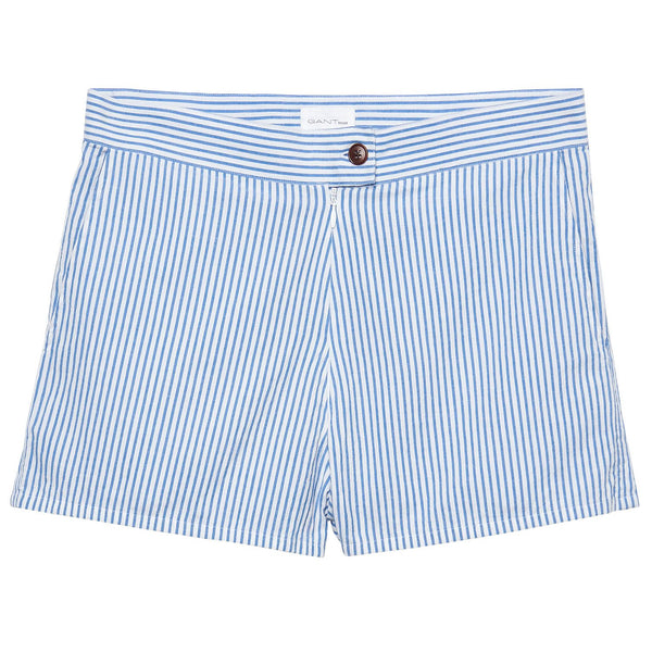 GANT Women's Blue Crinkle Dreamy Oxford Shorts 420425 Size S $110 NWT