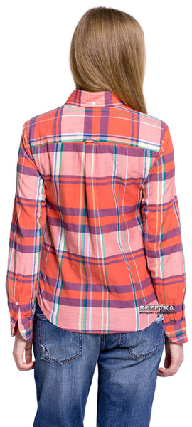 GANT Women's Rich Coral Madras Checked Shirt 432199