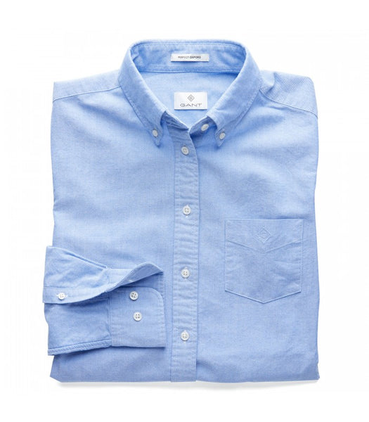 GANT RUGGER DIAMOND G Women's Clay Blue Perfect Oxford Shirt