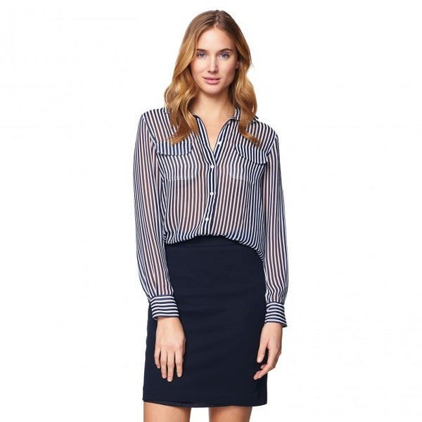 GANT Women's Navy Pique Pencil Skirt 440033 Size 12 NWT