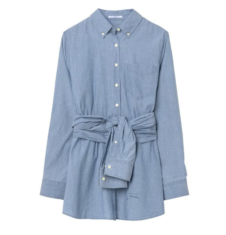 GANT RUGGER Women's Capri Blue The SM(I)LE Dress 450821 Size X-Small