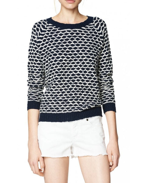 GANT RUGGER Women's Navy The Tuck Knit Sweater 488812 Size Large