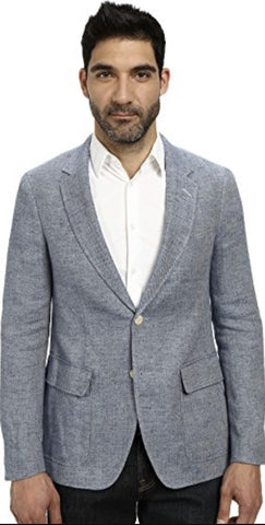 GANT RUGGER Men's Vintage Blue The Herringbone Blazer 76980 Size 48 NWT