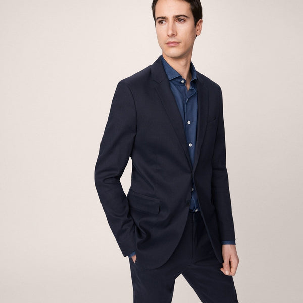 GANT Men's Classic Blue Stretch Linen Blazer 7705019 Size 38 NWT