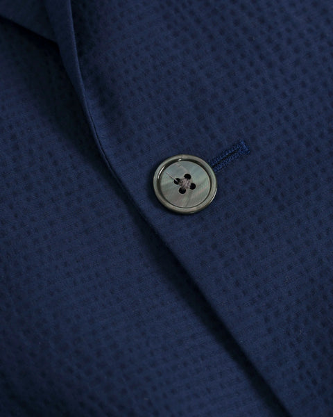 GANT DIAMOND G Persian Blue Luxe Linen Seersucker Blazer 77063 NWT