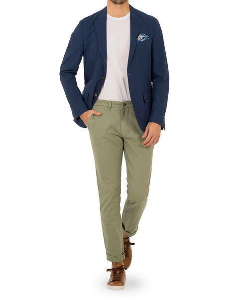 GANT DIAMOND G Persian Blue Luxe Linen Seersucker Blazer 77063 NWT