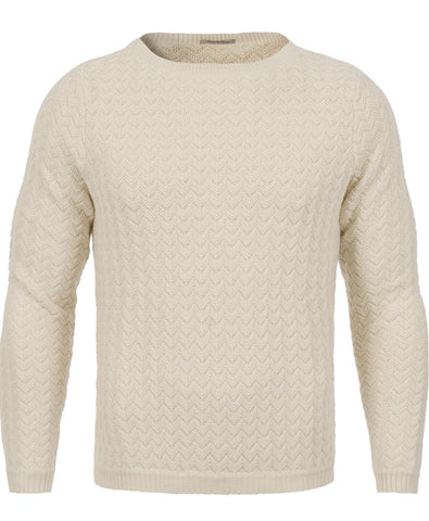 GANT RUGGER Men's Off White Wave O Rama Sweater $165 NWT