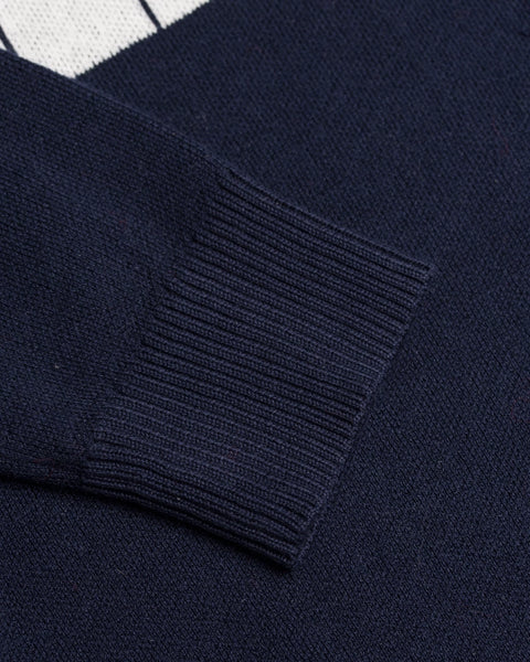 Gant Rugger Men's The Striper Sweater (84186), Harbor Navy, Medium