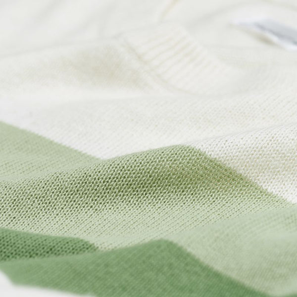 GANT RUGGER Linden Green Chest Stripe Crew Sweater 84231 Size X-Small