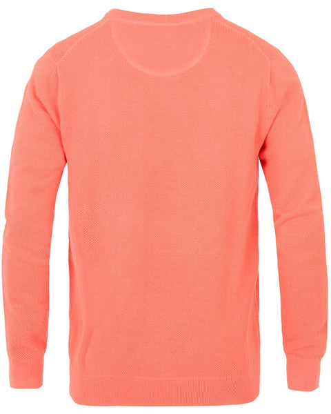 Gant Men's Cotton Pique Crew Sweater, Medium, Shell Pink