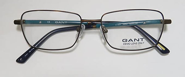 GANT Men's Rectangular G3007 Eyeglass Frames 54-17-145  -Satin Brown NEW