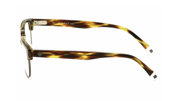 GANT RUGGER Men's GR Knox Eyeglass Frames 50-19-145 -Amber Horn NEW