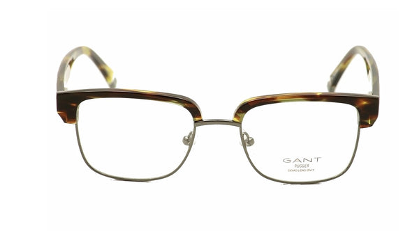 GANT RUGGER Men's GR Knox Eyeglass Frames 50-19-145 -Amber Horn NEW
