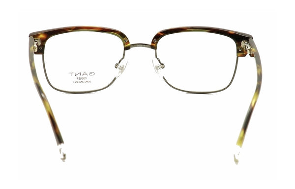 GANT RUGGER Men's GR Knox Eyeglass Frames 50-19-145 -Amber Horn NEW