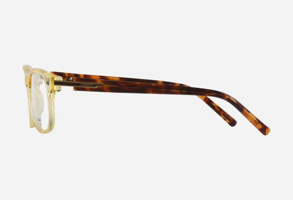 GANT Men's Modified Oval G Lettere Eyeglass Frames 51-17-140 -Amber Tortoise NEW