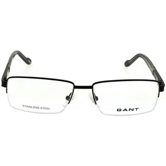 GANT Men's Half Rim Scala Eyeglass Frames 56-16-140 -Satin Black  NEW
