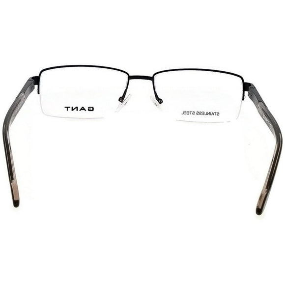 GANT Men's Half Rim Scala Eyeglass Frames 56-16-140 -Satin Black  NEW