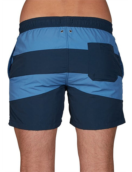 GANT Men's Poseidon Blue Rugby Stripe Swim Shorts 921916004 Size Medium NWT