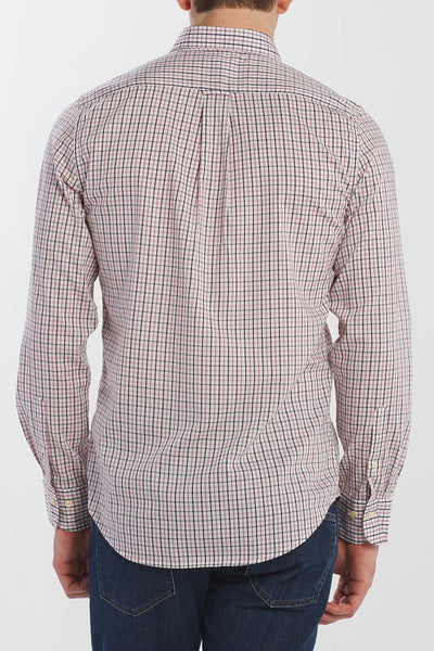 GANT Red Slim Fit Tech Prep Twill Check Button Down Shirt 3019230 Size M NWT