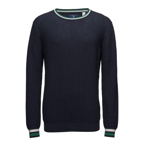 Gant USA Men's Varsity Crew Sweater, Marine, Medium