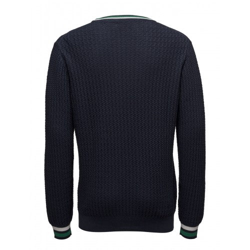 Gant USA Men's Varsity Crew Sweater, Marine, Medium