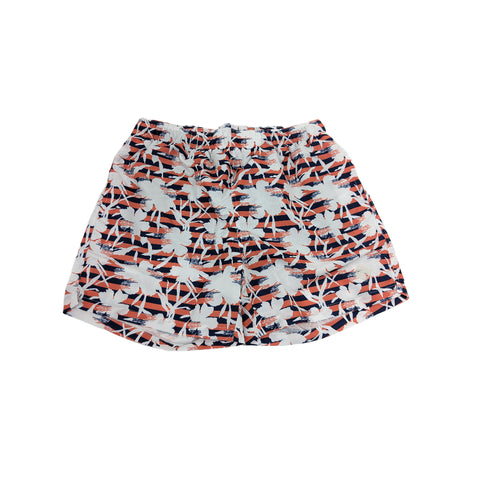 GANT Men's Coral Orange Flower Stripe Swim Shorts 9201916013 Size M NWT