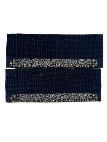 Max Mara Women's Navy Garonna Embellished Cuffs One Size NWT