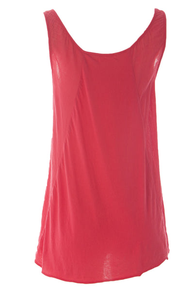 VELVET by Graham & Spencer Women's Gauze Contarst Hi-Low Hem Top $96 NEW