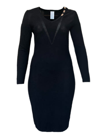 Marina Rinaldi Women's Black Gazzella Shift Dress NWT