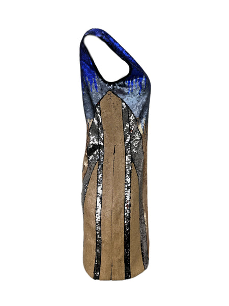 Max Mara Women's Sfumatura Paillettes Ghiera Sheath Dress Size L NWT