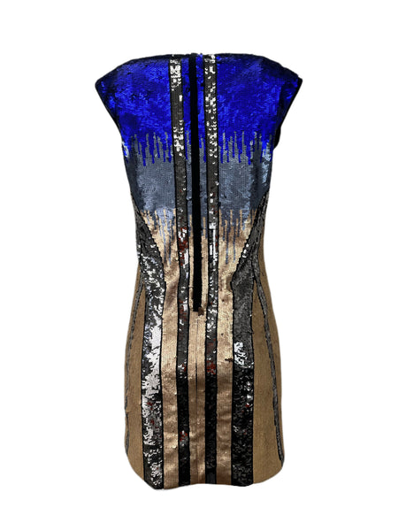 Max Mara Women's Sfumatura Paillettes Ghiera Sheath Dress Size L NWT