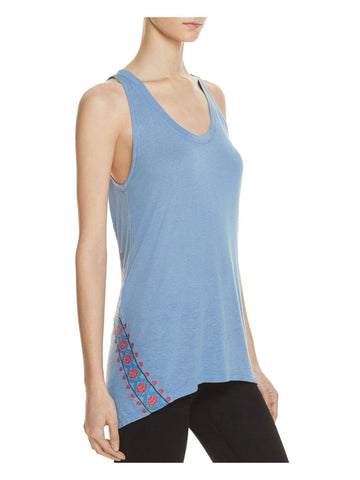 REBECCA MINKOFF Women's Denim Blue Embroidered Gia Tank $88 NWT