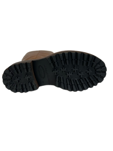 Max Mara Women's Tobacco Giacomo Leather Knee Length Boots NWT