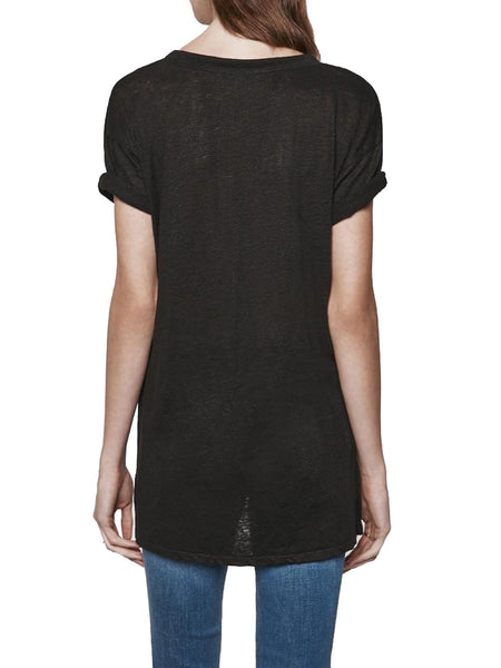 REBECCA MINKOFF Women's Gina Short Sleeve Linen Tee $58 NWT