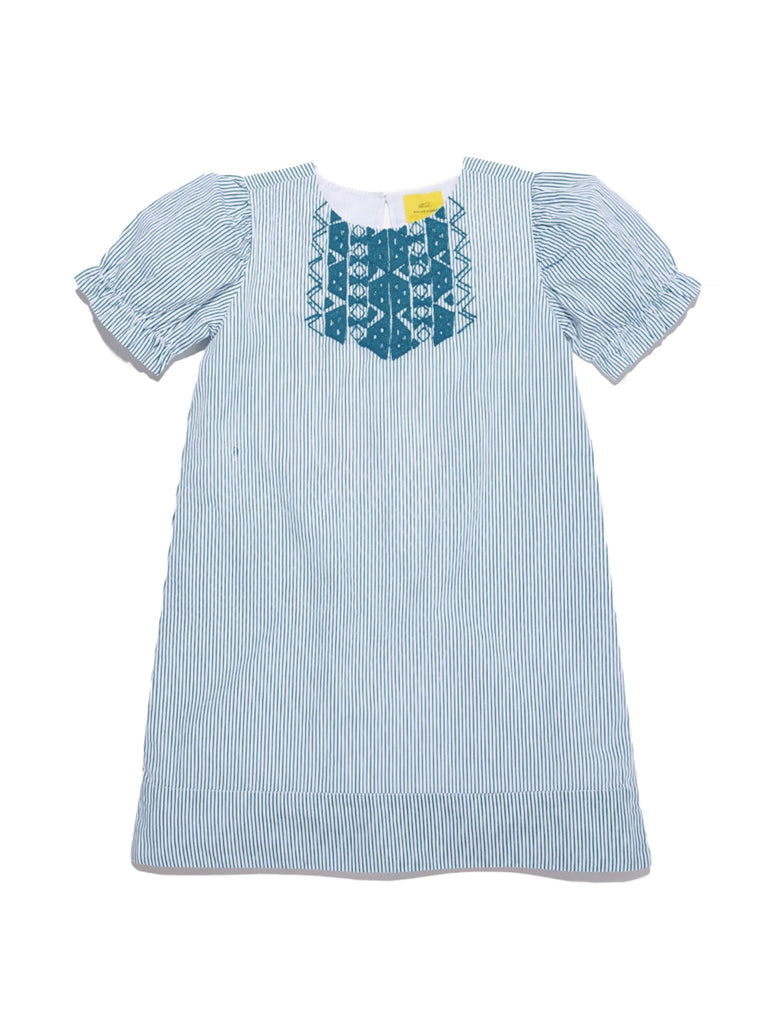 ROBERTA ROLLER RABBIT Girls Teal Capellini Lorelei Dress $85 NEW
