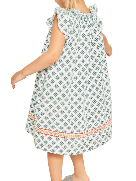 Roberta Roller Rabbit Little Girls Meda Antonia Dress 2 Years Mint