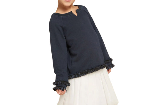 ROBERTA ROLLER RABBIT Little Girls Navy Blue Thuan Sweatshirt 2 Years $55 NEW