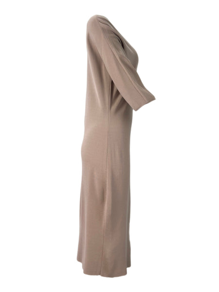 Marina Rinaldi Women's Powder Gladiolo Knitted Midi Dress NWT