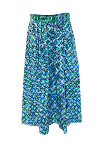 Marella By Max Mara Women's Blue Glauco A Line Skirt NWT