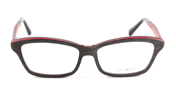 Gold & Wood Ecla Semi-Cateye Eyeglass Frames 53mm $789 NEW