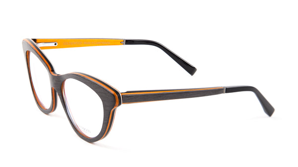 Gold & Wood Epi Cateye Eyeglass Frames 51mm $789 NEW