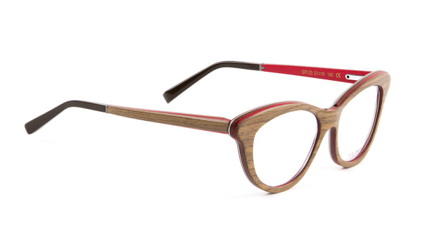 Gold & Wood Epi Cateye Eyeglass Frames 51mm $789 NEW