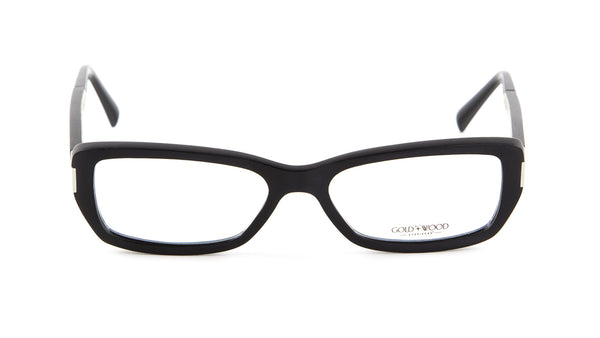 Gold & Wood Black B22 Rectangular Eyeglass Frames 51mm $789 NEW