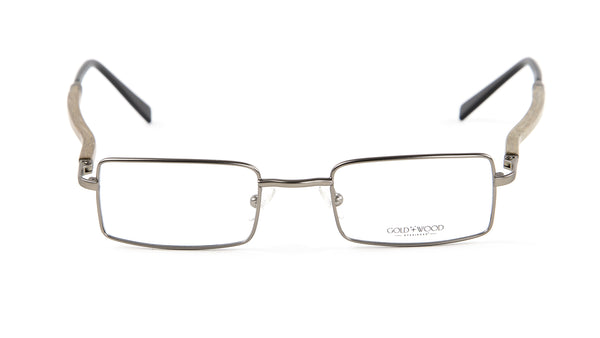 Gold & Wood Monturesd Rectangular Eyeglass Frames 47mm $789 NEW