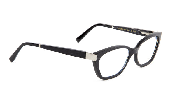 Gold & Wood Black B29 Cateye Eyeglass Frames 54mm $789 NEW