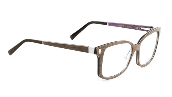 Gold & Wood Orion 07 Square Eyeglass Frames 53mm $789 NEW