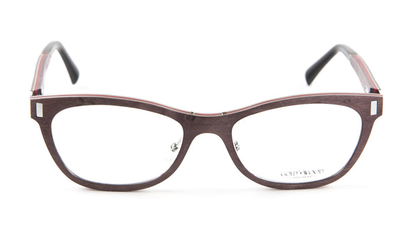 Gold & Wood Brown Maple Orion 03 Rectangular Eyeglass Frames 51mm $789 NEW